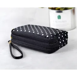 BolsasBolso de mano pequeño - triple cremallera - asa de mano - estampado de lunares