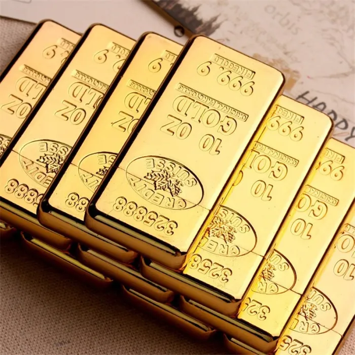 Luxury butane gas lighter - gold barLighters