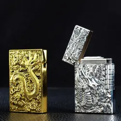 Metal butangas lighter - drage
