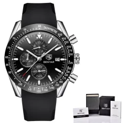 BENYAR - relógio Quartz esportivo - à prova d'água - pulseira de silicone