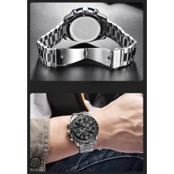 BENYAR - montre de sport à quartz - étanche - acier inoxydable