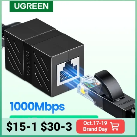 RedUGREEN - Conector RJ45 - extensor red ethernet - cable - adaptador - para Cat7 Cat6 Cat5e