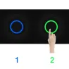 InterruptoresPulsador metálico - LED bicolor - estanco - rearme momentáneo - 12V - 220V - 199mm - 22mm