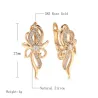 Elegante rosa guld øreringe - krystal blomst