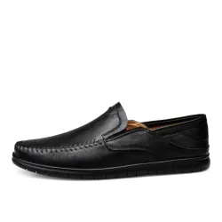 Klassiske loafers til mænd - slip on - ægte læder