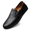 Klassiset miesten housut - slip on - aitoa nahkaa