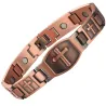 Bracciale magnetico in rame - design a croce