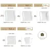 Elegant servis - middagsset i vitt porslin - koppar - fat - tallrikar