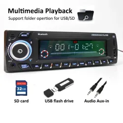 Autoradio 1 Din - DAB plus - télécommande - Bluetooth - mains libres - ISO - TF - USB - Aux