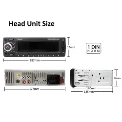 Din 1Autoradio 1 Din - DAB plus - remoto - Bluetooth - manos libres - ISO - TF - USB - Aux