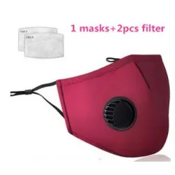 Protective face / mouth mask - PM25 activated carbon filter - air valve - reusableMouth masks