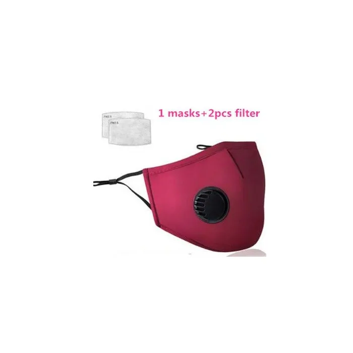 Protective face / mouth mask - PM25 activated carbon filter - air valve - reusableMouth masks