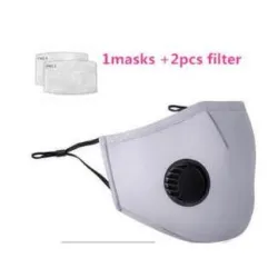 Protective face / mouth mask - PM25 activated carbon filter - air valve - reusableMouth masks