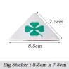 PegatinasEtiqueta engomada del coche del trébol de cuatro hojas - emblema de aluminio