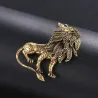 BrochesBroche antiguo león de plata / oro