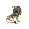 Antik silver / guld lejon - brosch