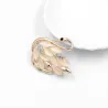 Gyllene svanbrosch - kristaller / opal