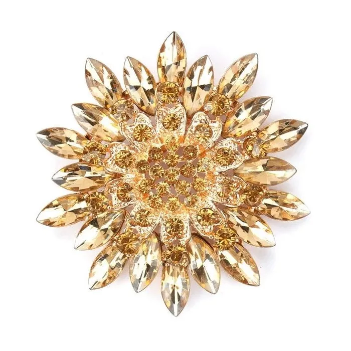 Grande fleur de marguerite - broche en cristal