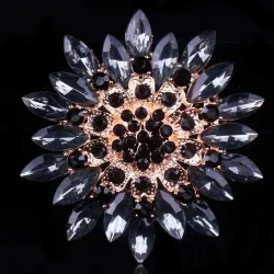 Grande fleur de marguerite - broche en cristal