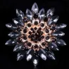 Große Gänseblümchenblume - Kristallbrosche