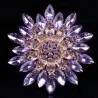 Stor tusindfryd blomst - krystal broche