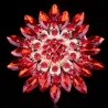 Stor tusindfryd blomst - krystal broche