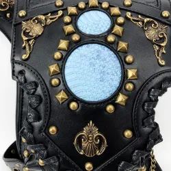 Axel/ben/midjeväska - steampunk - gotisk - retrostil - läder