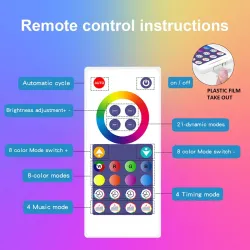 Fyrverkeri - LED-stripe - Bluetooth - WiFi - LED - appkontroll - musikk / lydsynkronisering