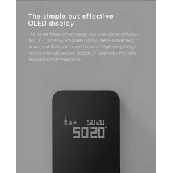 ÓpticaTelémetro láser inteligente - cinta métrica - medidor de distancia - pantalla OLED - control de aplicaciones - 30 M