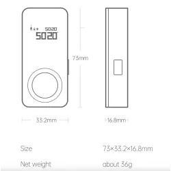 ÓpticaTelémetro láser inteligente - cinta métrica - medidor de distancia - pantalla OLED - control de aplicaciones - 30 M