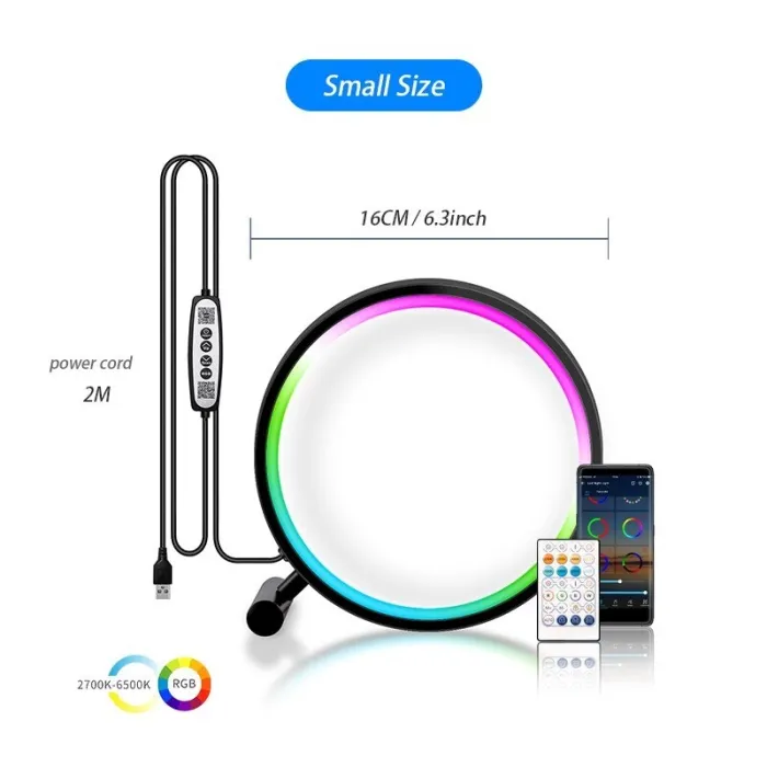 Smart omgivningsljus - nattlampa - appkontroll - USB - LED - RGB