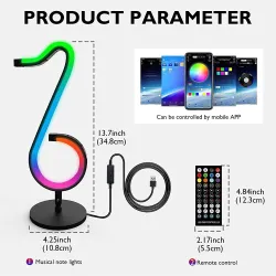 LED natlys - Bluetooth - app kontrol - 180° rotation - RGB - nodeform