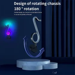 LED night light - Bluetooth - app control - 180° rotating - RGB - musical note shapeLights & lighting