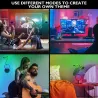 Veilleuse LED - Bluetooth - contrôle par application - rotation à 180° - RVB - forme de note de musique