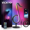 Veilleuse LED - Bluetooth - contrôle par application - rotation à 180° - RVB - forme de note de musique