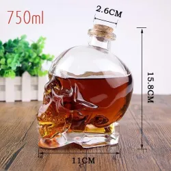 Krystalhovedkranie - karafler til vodka og vin - 180ml - 400ml - 750ml