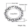 PulseraCadena de eslabones en forma de granos de café - pulsera - acero inoxidable - unisex - resistente al agua