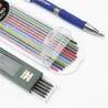 Mekanisk trekantet blyant - spidser - 12 farver refills / stylus