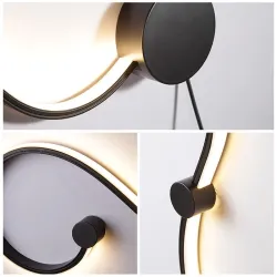 ApliquesLámpara de pared moderna - LED - Control remoto RGB - S - W - forma de línea