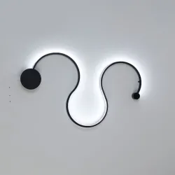 Lâmpada de parede moderna - LED - RGB remoto - S - W - forma de linha
