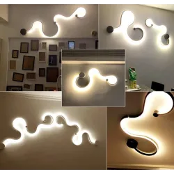 Modern wall lamp - LED - RGB remote - S - W - line shapeWall lights