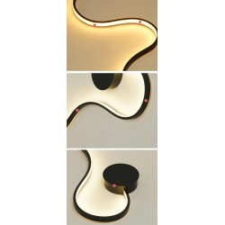 Moderne Wandleuchte - LED - RGB-Fernbedienung - S - W - Linienform
