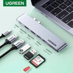 UGREEN - USB C HUB dual type-C to multi USB 3.0 4K HDMI - adapter Thunderbolt 3 - for MacBook Pro AirHubs