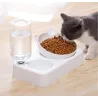 Double feeding bowl - automatic water dispenser - for dogs / catsCare