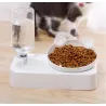 Dobbelt foderskål - automatisk vanddispenser - til hunde/katte