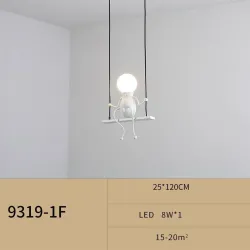Moderne taklampe - sittende jerndukker