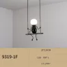 Moderne taklampe - sittende jerndukker