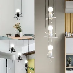 Moderne taklampe - sittende jerndukker