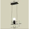 Moderne loftslampe - siddende jerndukker