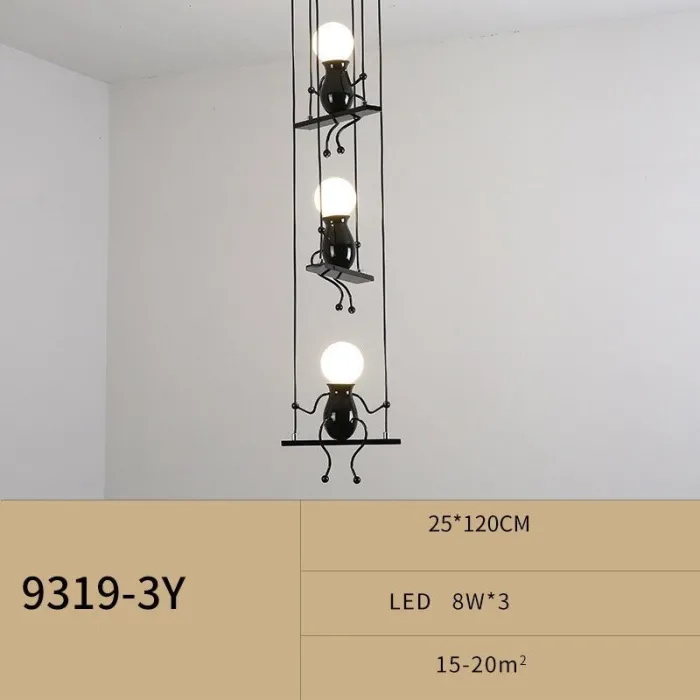 Luces de techoLámpara de techo moderna - muñecas de hierro sentadas